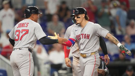 Jarren Duran’s 11th-inning grand slam rescues Red Sox after costly mistakes in 7-3 win over Marlins taken at BSJ Headquarters (Red Sox). Photo by Jim Rassol-Imagn Images